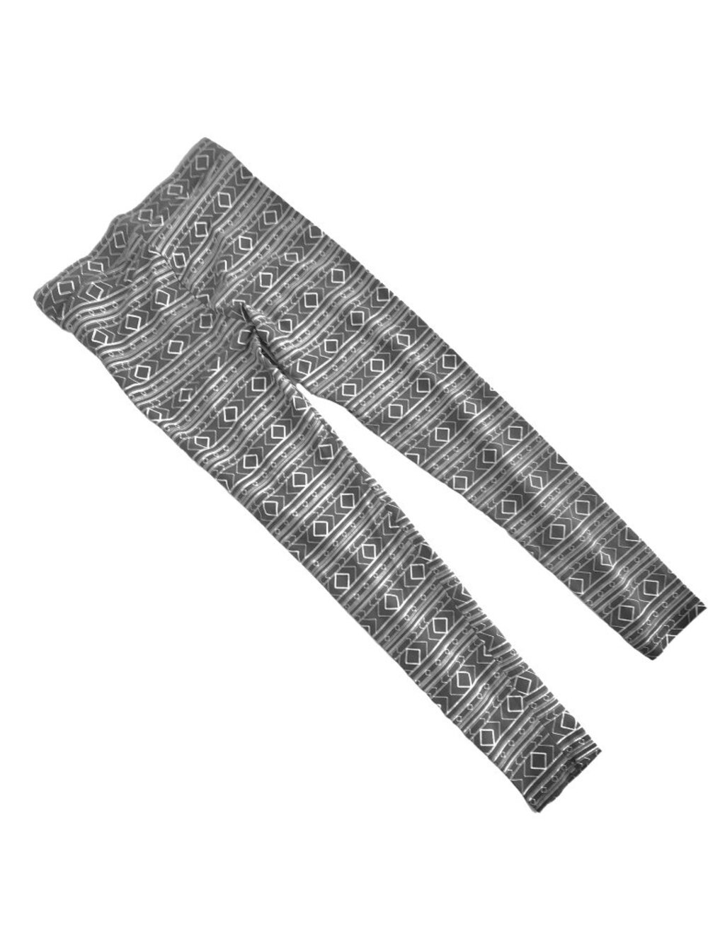 PINK Victoria's Secret VS Small Gray White Cotton Geometric Dog Stretch Leggings - Picture 6 of 11